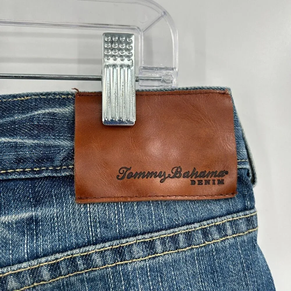 TOMMY BAHAMA Mens Standard Fit Straight Leg Cotton Denim Blue Jeans Size 34 x 30